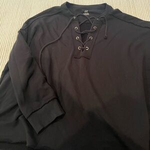 Black Aerie lace up sweatshirt - size XXL
